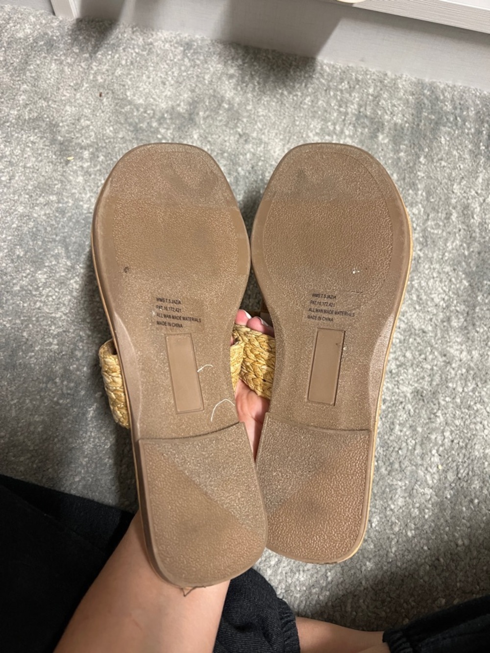 Dolce Vita Tan Braided Thong Slide Sandals - Picture 4 of 4